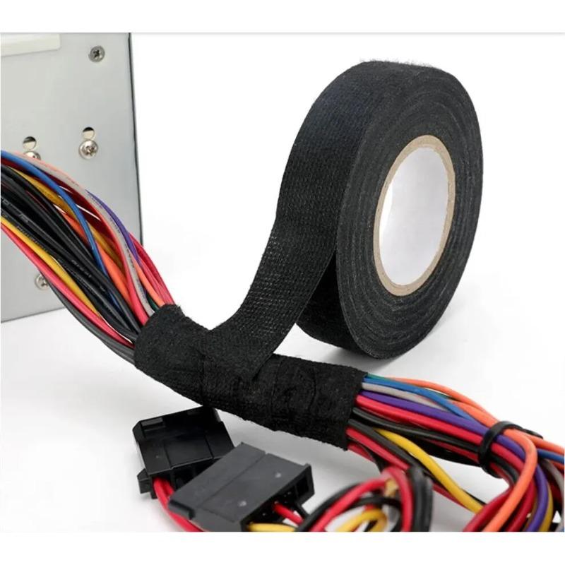 15 Meter Heat-resistant Flame Retardant Tape Coroplast Adhesive Cloth Tape For Car Cable Harness Wiring Loom Protection