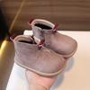 Autumn Winter Baby Boys Girls Boots Oxford Suede Children Casual Shoes Outdoor Anti-slip Infant Shoes Plush Kids Ankle Boots