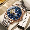 BINBOND Mechanical Wristwatches For Men Tourbillon Luminous Relojes Waterproof Automatic Men's Watch Skeleton Luxury Reloj +Box