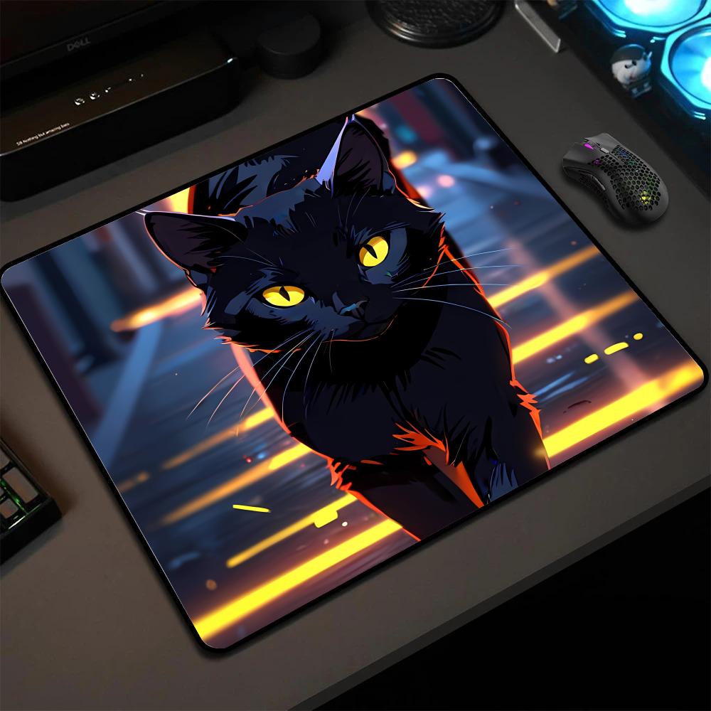 1PC, 50x50, Cute Cat Pattern Small Gaming Mouse Pad, Anti-Slip Edge Keyboard Rug,Desktop Mouse Mat, Computer Office Accessories