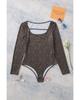 Azura Exchange Strappy Hollow-out Leopard Bodysuit