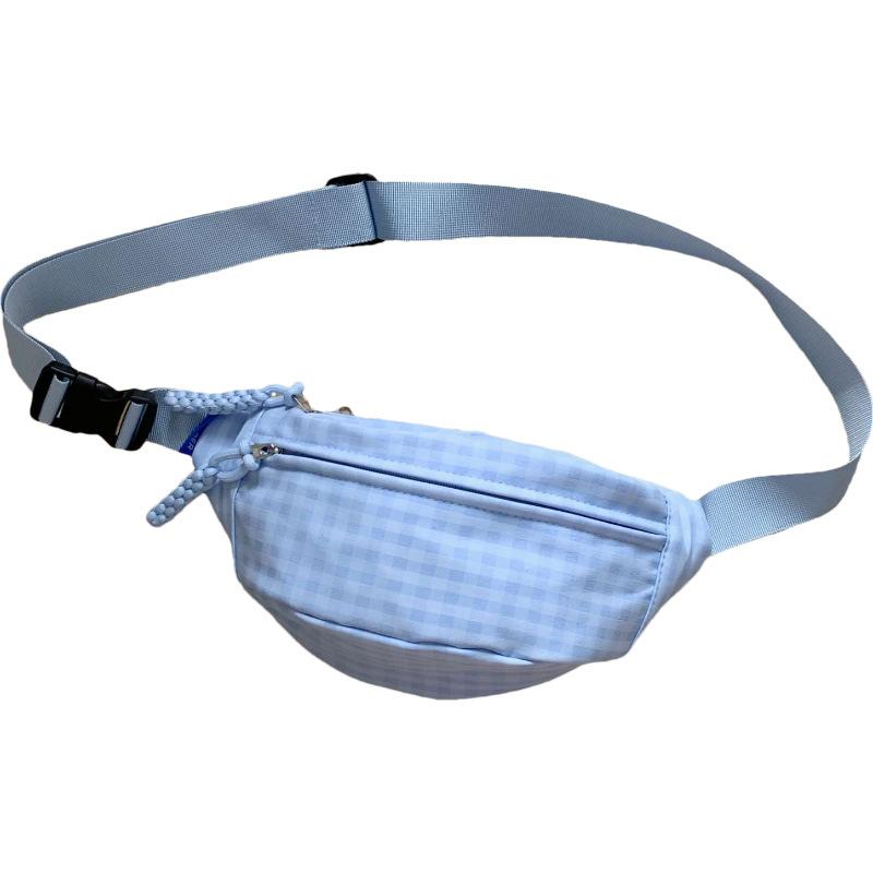 Mode Karomuster Brusttasche große Kapazität Outdoor-Freizeit Schulter Messenger Bag frisch und süß Sport Handy Bauchtasche