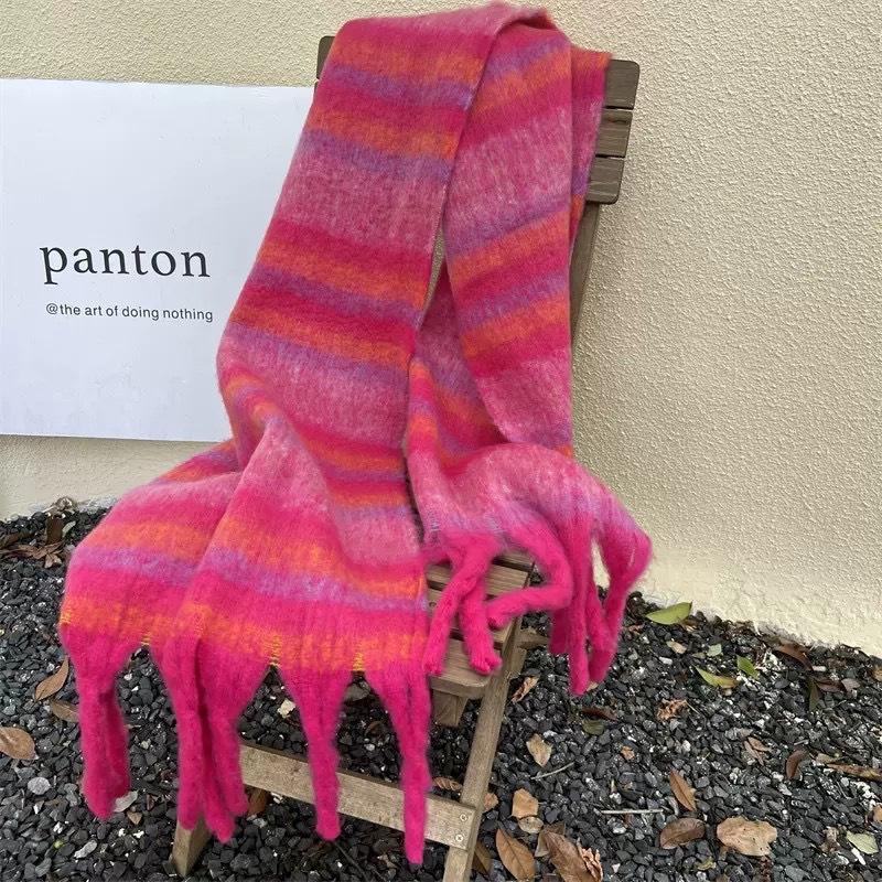 1pc Women's Colorful Warm Scarf,Windproof Insulation Personality Neck Warmer,Suitable for Daily Life,Work,Shopping,Autumn/Winter