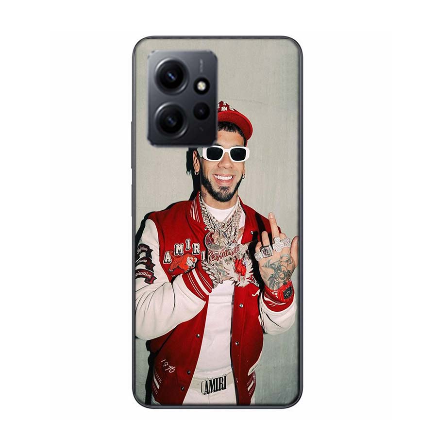 Rapper A-Anuel AA Real Phone Case For Redmi 12 13C 12C 15C 9 10 10C Note 13 Pro Plus 14 15 Pro 9T 9C 9A TPU Soft Cover Clear Cel