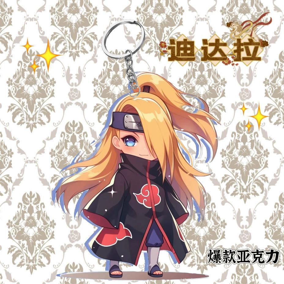 Anime Naruto Acrylic Keychain Accessaries Uzumaki Naruto Cartoon Keyring