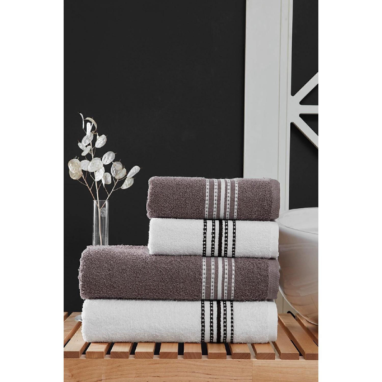 

50x90 70x140 см Набор банных полотенец Elvin из 4 предметов коричневый