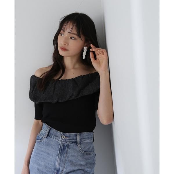 Beauty Sweater Arrives Balloon Sheer Knit Sweater for Gray Lavender [Natural Basics] [Pre-order Mid-to-late May] Décolleté Women,