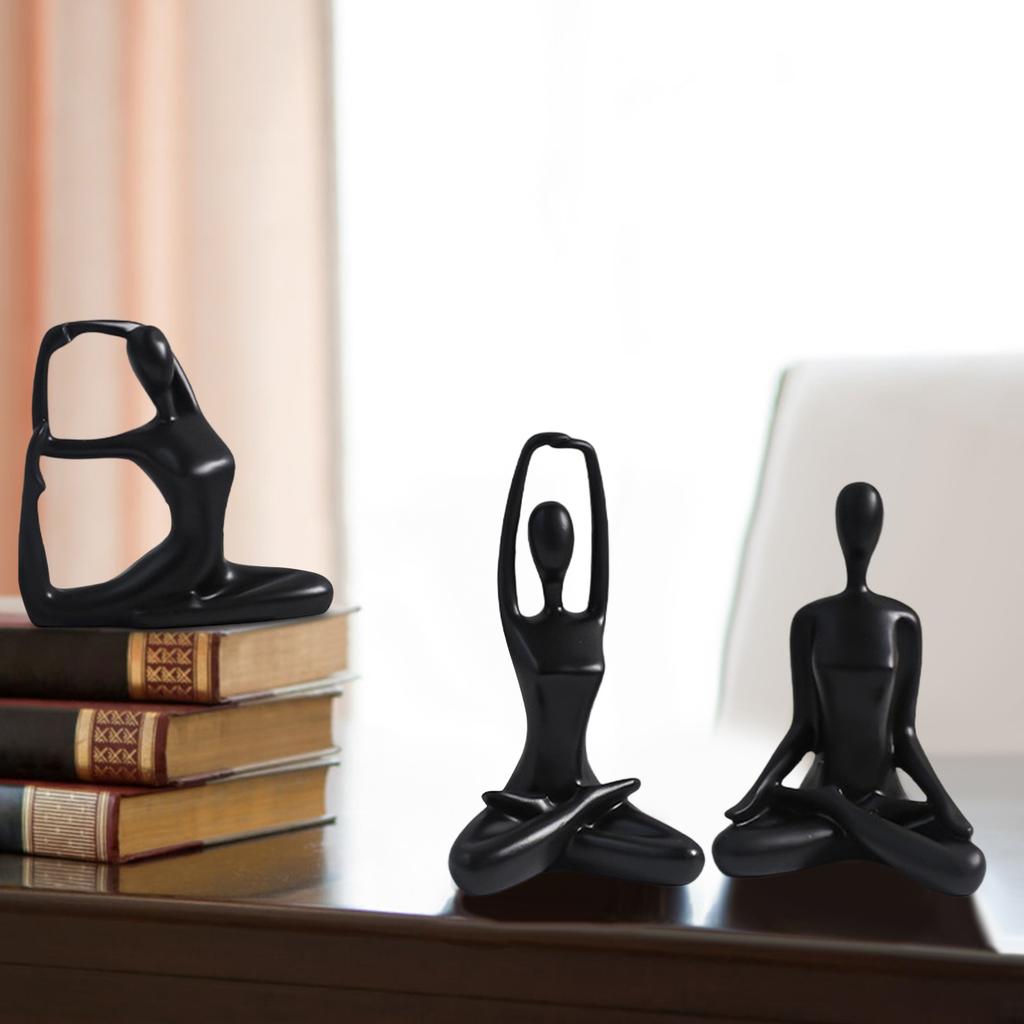 Lett Luksus Yoga Dansende Sportsfigurer Tredelt Sett Ornamenter Modell Soverom Stue Stue Arbeidsrom Hotell Vakker Dekorasjon