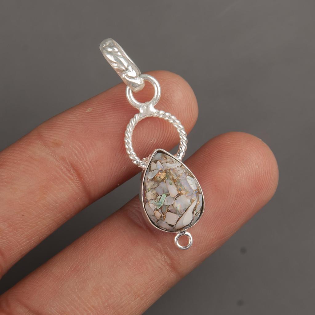 Ethiopian Copper Turquoise Pendant, 925 Sterling Silver Jewelry, Gift For Women Handmade Pendant Gemstone Jewelry