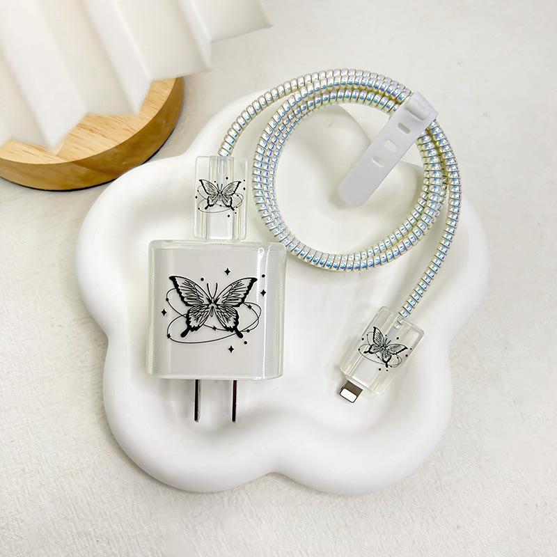 Transparente Schutzhülle für Apple 20W/18W Ladegeräte und 15-Zoll Datenkabel