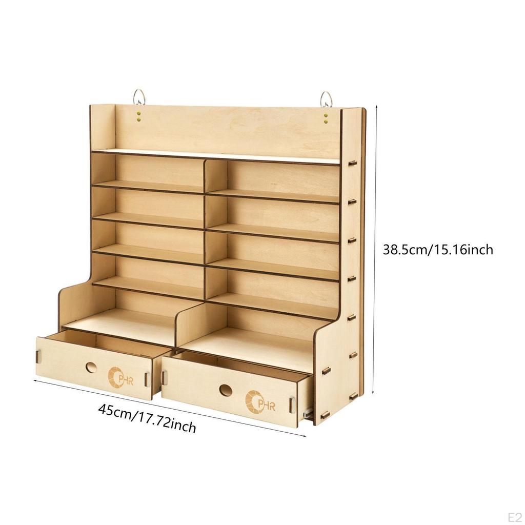 Wall Mount Model Paint Storage Organizer Multipurpose for Hobby Craft Tool Easily Install Save Space