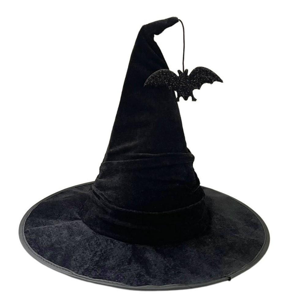 Velvet Halloween Witch Hat Star Halloween Cap Festival Headdress Wizard Cap Dress Up Headgear