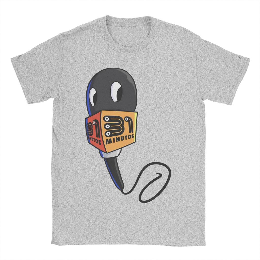 Herr Dam T-shirts Mikrofonen Chilenskt program 31 Minutos Rolig 100% Bomull T-shirt 31 Minutos T-shirt Rund Hals Kläder Sommar