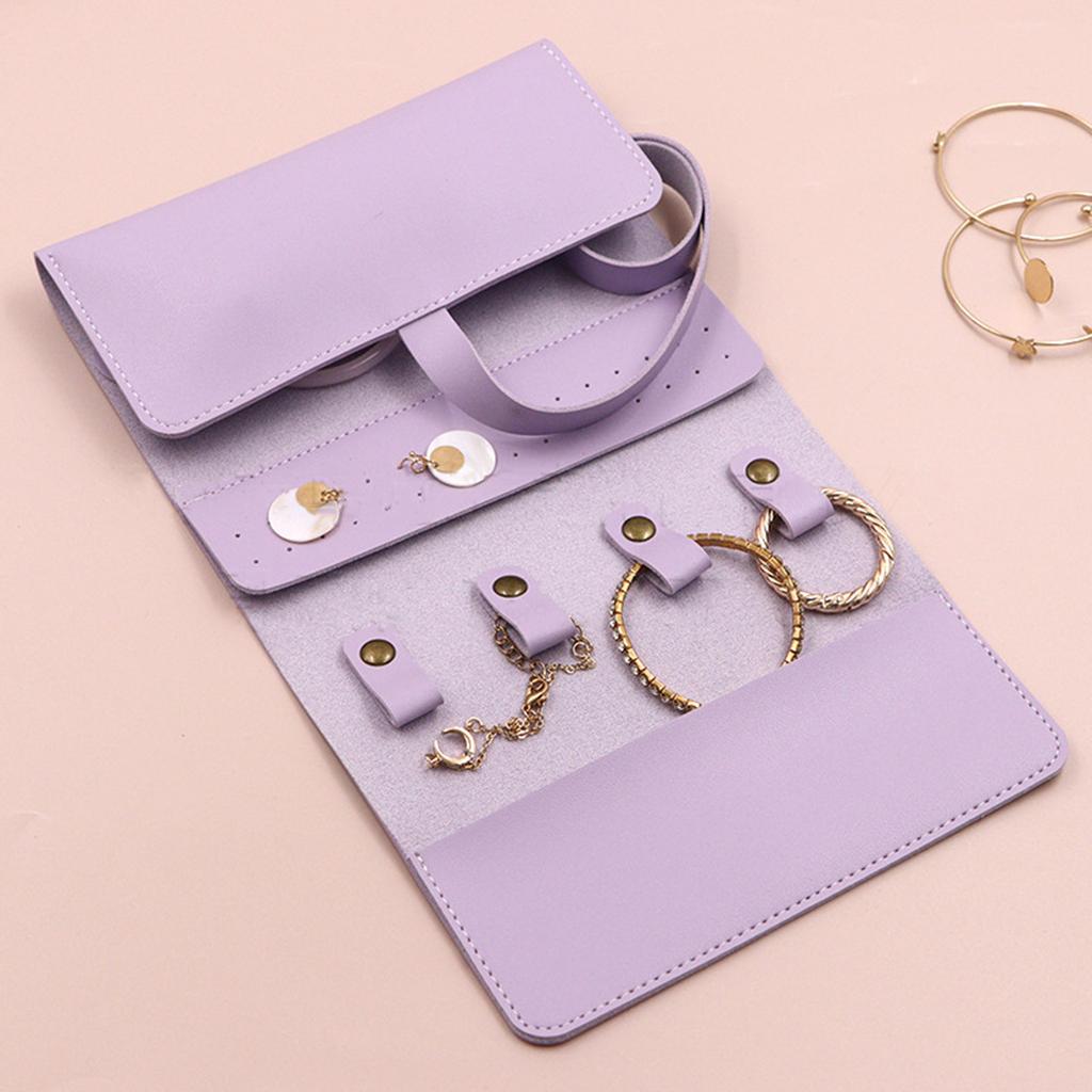 Soft Small Travel Storage Case Organizers for Jewelry Organization Convenient Roll Designs for Rings and Bracelets