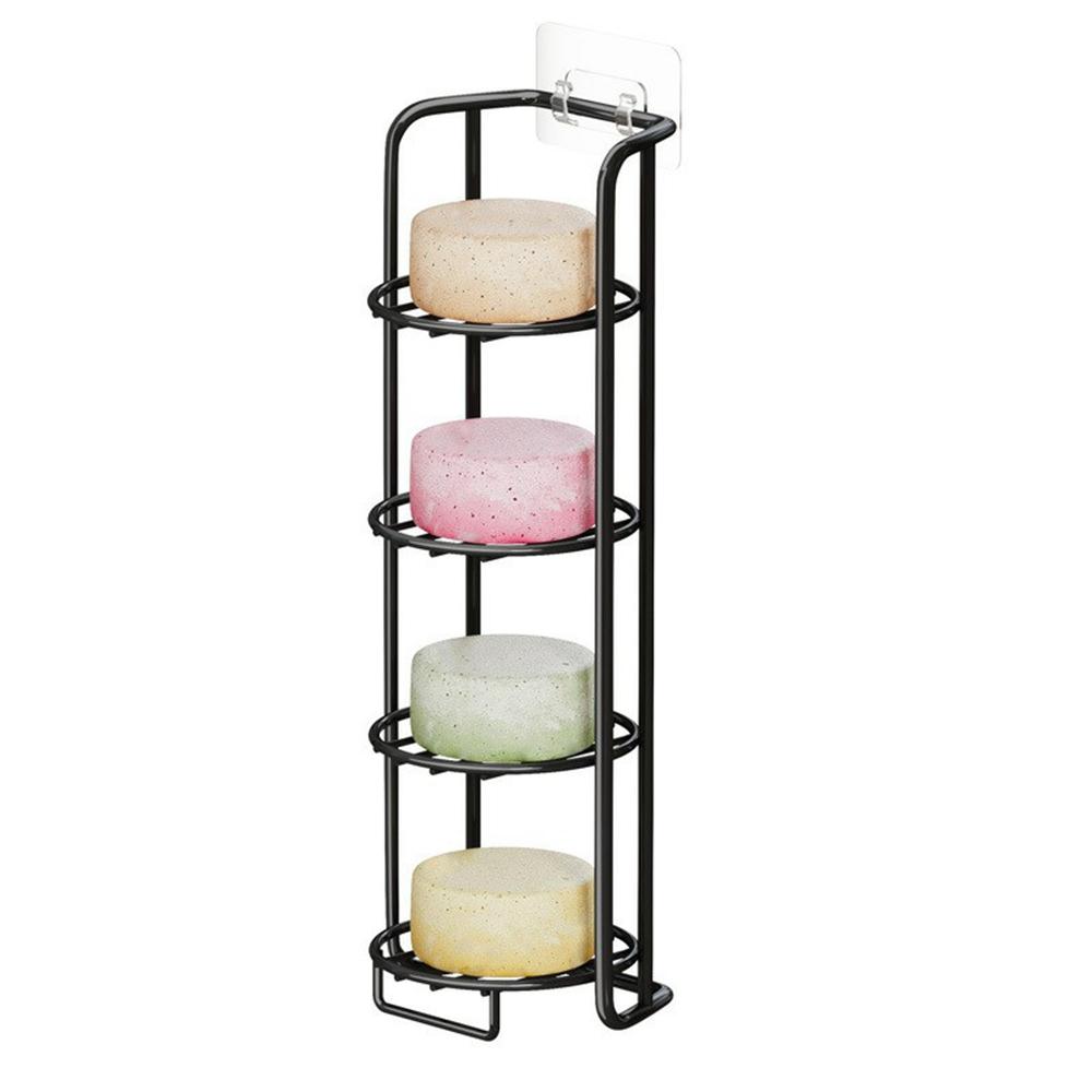 

Wall Mounted Soap Holder 4-Tier Bathroom Storage Rack Organizer Stainless Steel Shower Caddy A