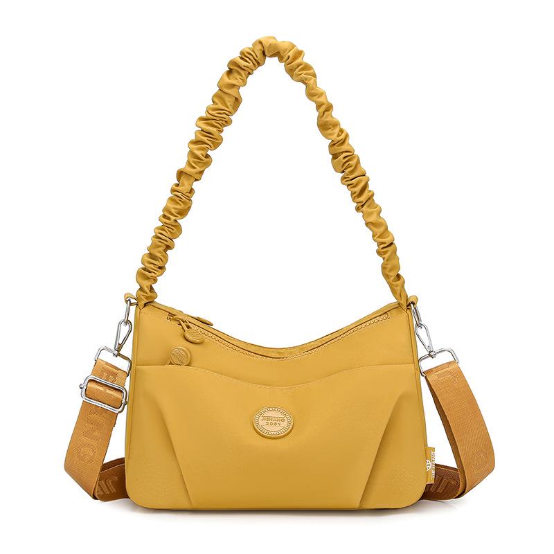 Nylon Pleated Strap Women's Crossbody Bag - Lightweight, Versatile, Simple Shoulder Bag for Commuting and Casual Use