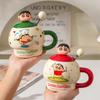 Mugs Household Ceramic Straw Cups Juice Cups Practical Birthday Gifts for Students Couple Cups for Women