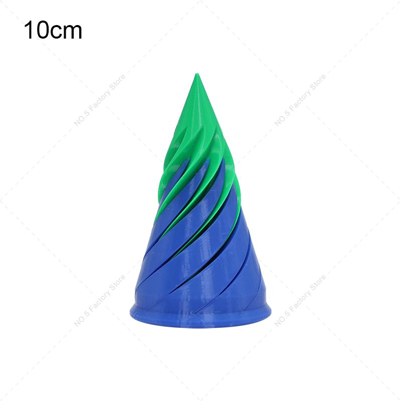Giocattolo Fidget Cone Spirale Stampato in 3D Piramide Impossibile Attraversabile Scultura Antistress Giocattoli per Adulti Sollievo dallo Stress per Bambini Giocattolo da Tavolo