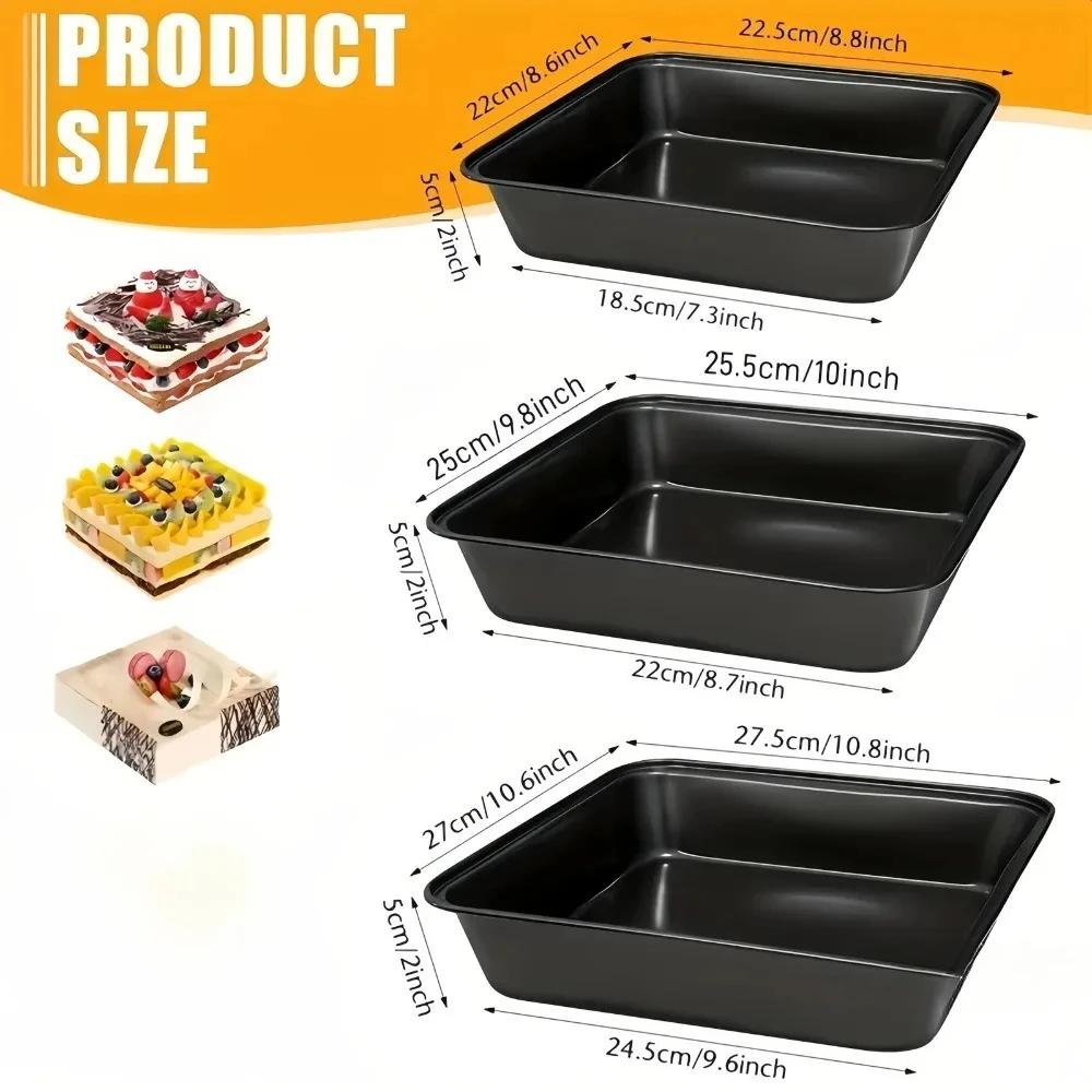 Karbonstål Non-stick Stekepanne Rektangulær Bakeform Brødform Toastbrød Kake Bakeutstyr DIY Kakeform Fat Kjøkkenutstyr