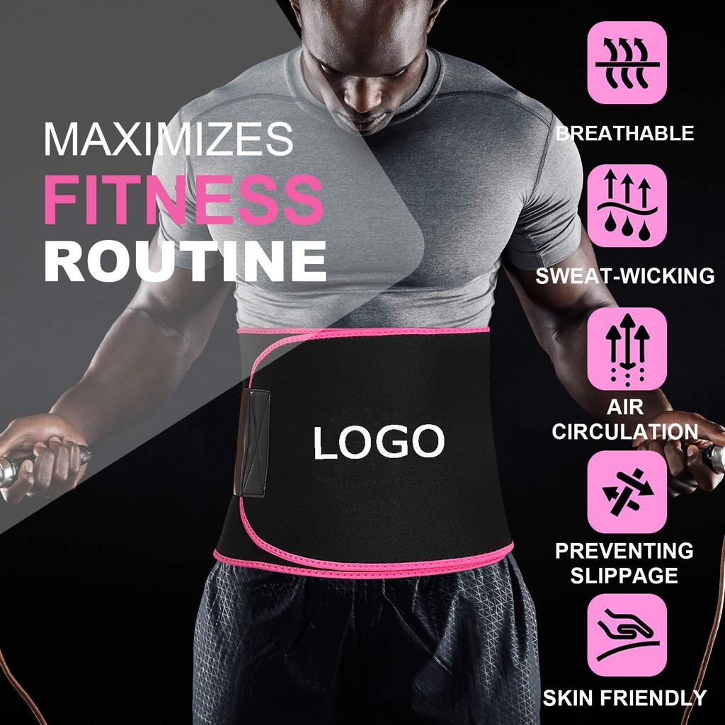 Dropshipping Stomach Sweat Belt Sauna Slimming Waist Trimmer Belt for Workout, Running, Gym, Walking
