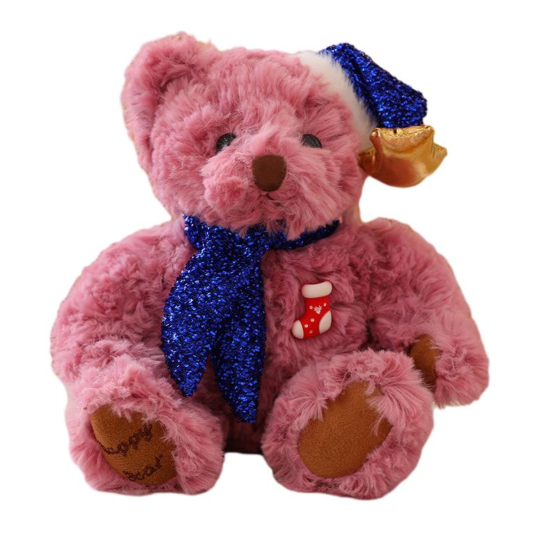 

Plush Teddy Bear Toy Pillow Girl Childern Gift Christmas Home 20cm Decoration Taro Color