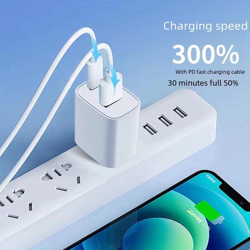 3C Certified Dual-Port PD20W Fast Charger for Apple 15 Mobile Phones