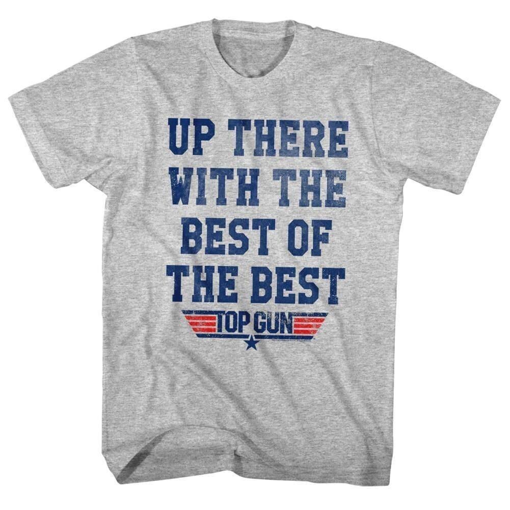 Top Gun Up There with the Best Men Slogan T Shirt XXXXL