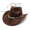Ethnic Style Cowboy Hat With Wide Brim For Men Women Spring Sun Protection