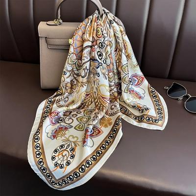 New Paisley Printed Bandana Scarf Lightweight Soft Satin Stylish Versatile Neck Scarf For Women Hairbands Headscarf
