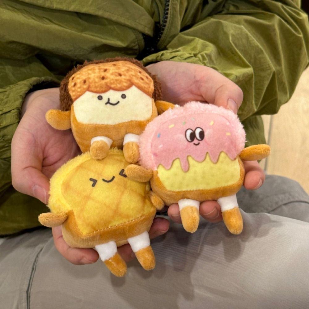

Мультфильм Kawaii Smile Тост Кулон Плюшевый Фаршированный Брелок Хлеб Рюкзак Декор Мороженое Брелок