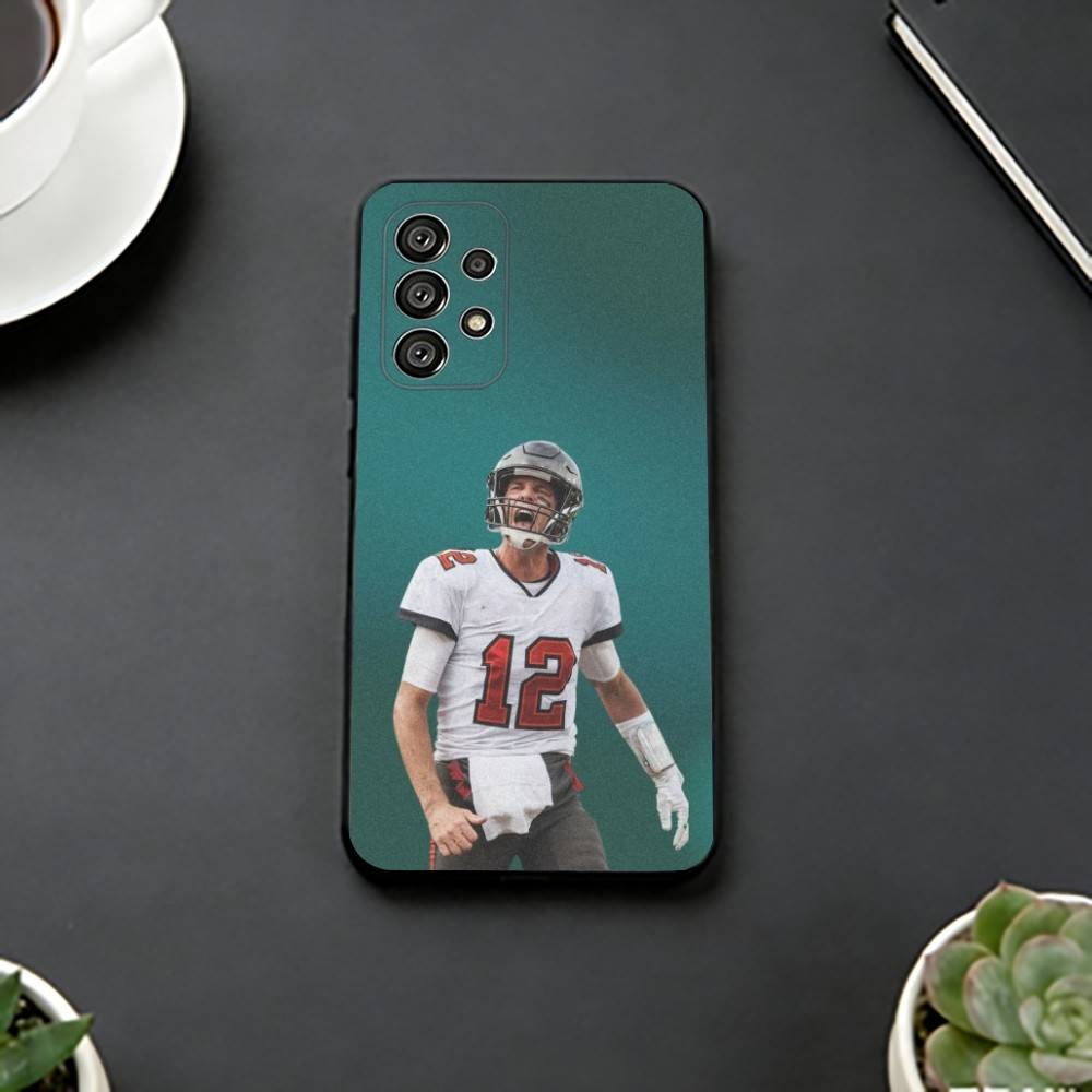 

American Football Tom B-Brady Phone Case For Samsung S25,S24,S21,S22,S23,S30,Ultra,S20,Plus,Fe,Lite,Note,10,Black Cover Samsung S225G