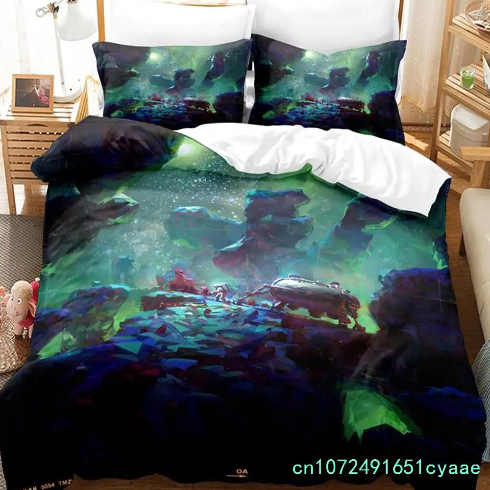 Astroneer Bettwäsche-Set Einzelbett Twin Full Queen King Size Bettwäsche-Set Aldult Jungen Schlafzimmer Bettbezug-Sets 3D-Druck Spiel Bettlaken-Set
