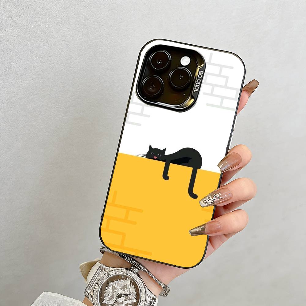

Lonely Illustration Phone Case For iPhone 17,16,15,14,13,12,11 Plus,Pro Max,XS,Colorful Silver Phone case Funda Cover iPhone14Plus