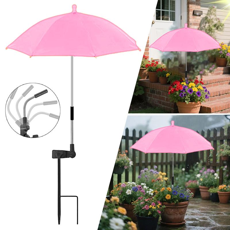 

Регулируемый зонт-тень для растений для уличных растений, 25,6 дюйма большой садовый солнцезащитный чехол для растений розовый