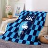 Le Havre Crest Heritage Flannel Blanket, Soft Polyester, Modern Design, All-Season for Camping, Travel, Gifts for holidays or birthdays