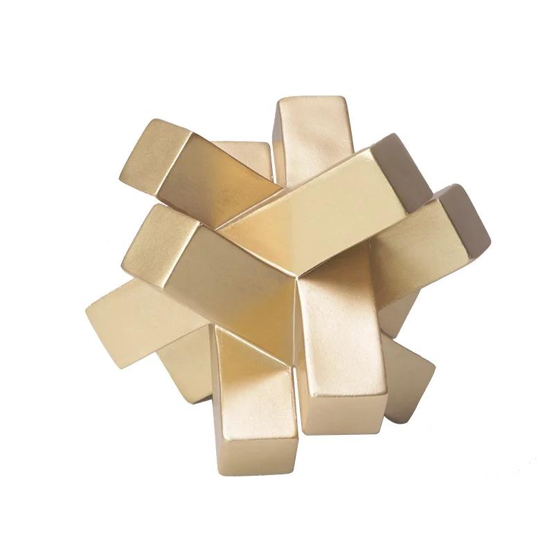 

Ремесла из смолы Геометрическая квадратная скульптура-крест Сборные блоки Декоративные фигурки Аксессуары для домашнего декора