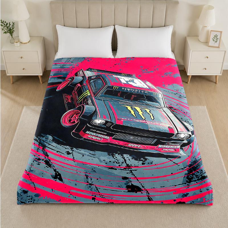 Coperta in Flanella Stampata Monster Energy Morbida Calda Coperta Plaid in Peluche Per Letto Divano Divano Uso Domestico Interno