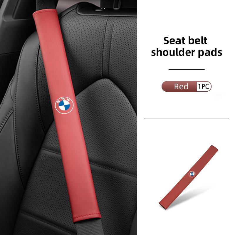Leather Car Seat Belt Shoulder Protector Extended Decoration For BMW E90 E60 E46 E39 F30 F10 E87 X3 X4 X5 X1 G30 G20 TE8