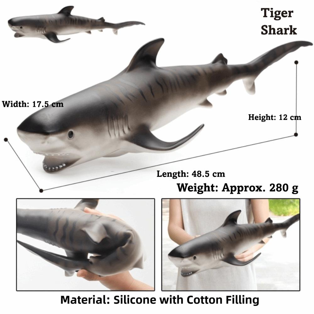 Large Size Ocean Animals Action Figures Great White Shark Model  Ocean Animal Simulation