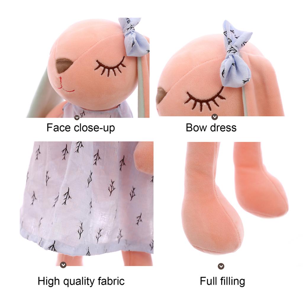 Yousheng Easter Bunny Plush Stuffed Animal Adorable Rabbit Doll Easter Bunny Souvenir Spring Festive Tabletop Ornament Easter Gifts for Kids