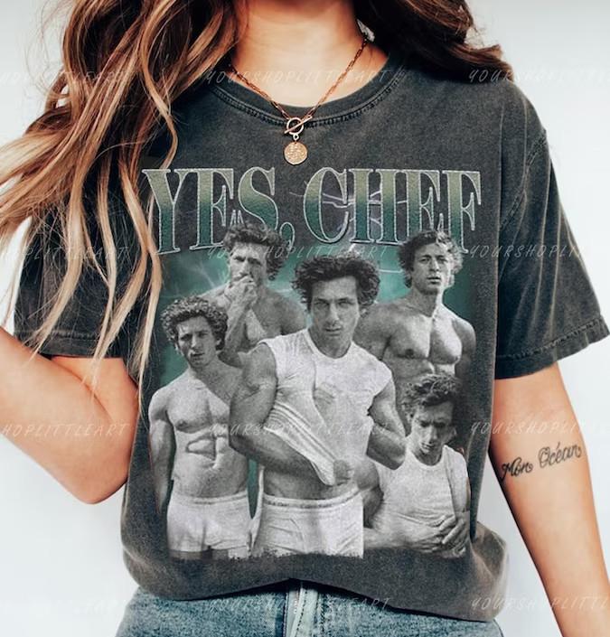 Vintage Jeremy Allen White Shirt Yes Chef Jeremy Vintage Shirt S-5Xl Unisex T-Shirt XL