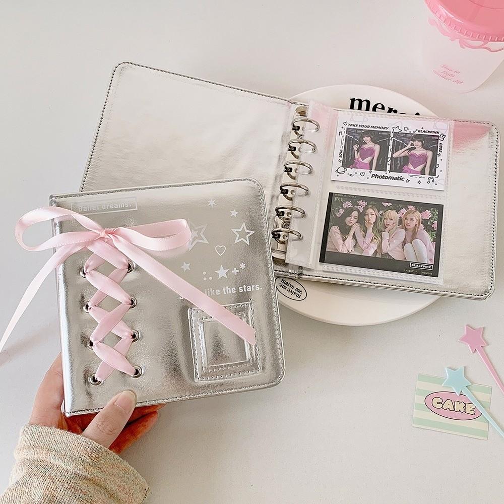 Balletcore Loose Leaf Photo Album Cover Bow Photocard Cover Soft A5/A7 Binder Notebook Cover  Study