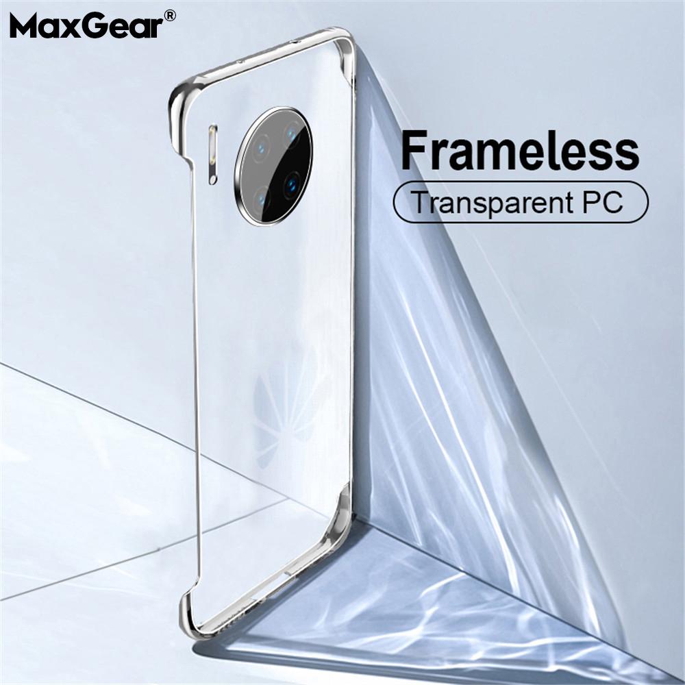 Slim Frameless Clear Case For Huawei P20 P30 P40 P50 Honor 60 50 30 8X 9X Mate 40 Pro Shockproof Bumper Ultra Thin Hard PC Cover