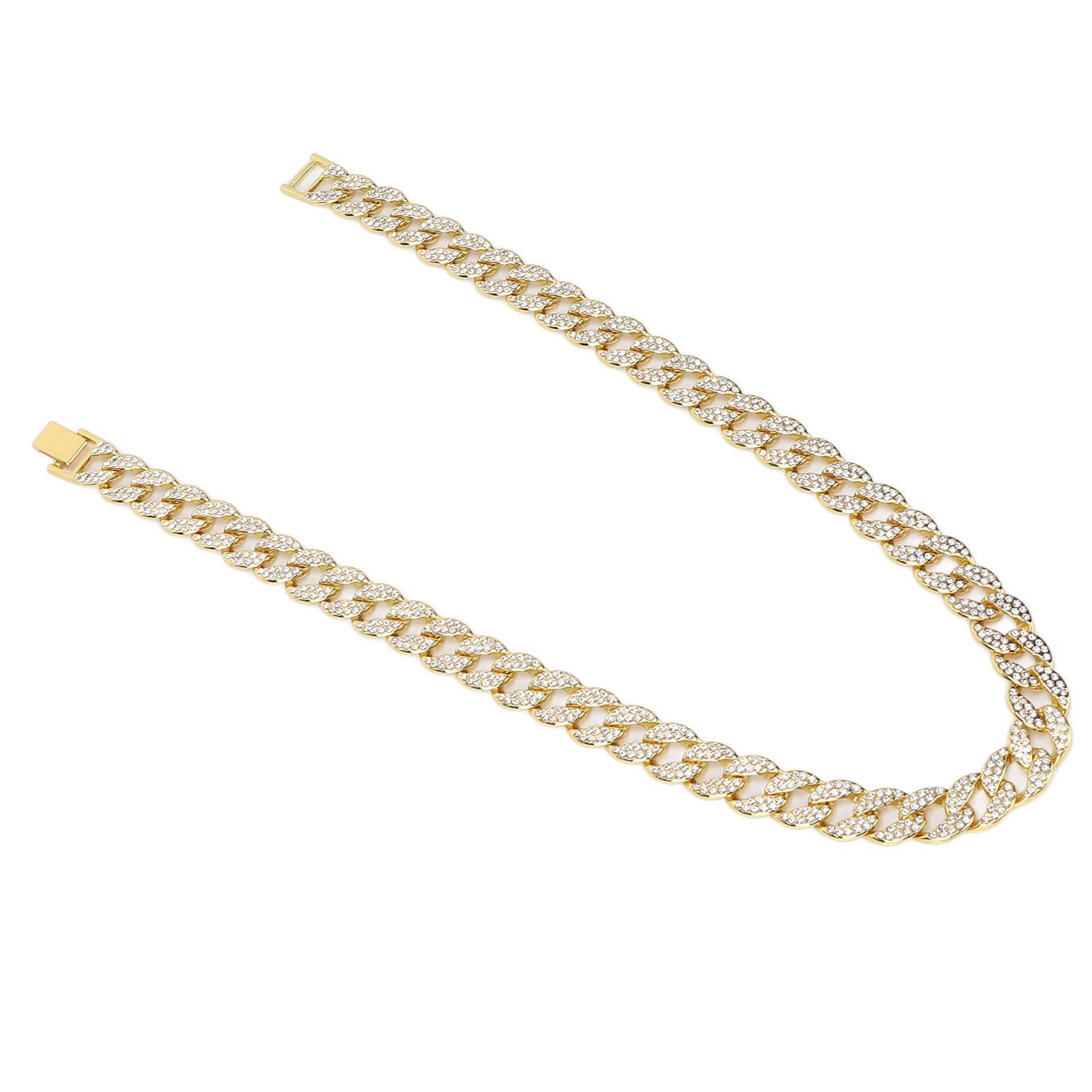

22in Cuban Necklace Alloy Link Chain Stylish Neck Jewellery for Couples Woman