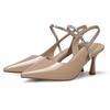French pointed high heels light luxury temperament commuting early spring single shoes nude pointed rhinestone stiletto high heels