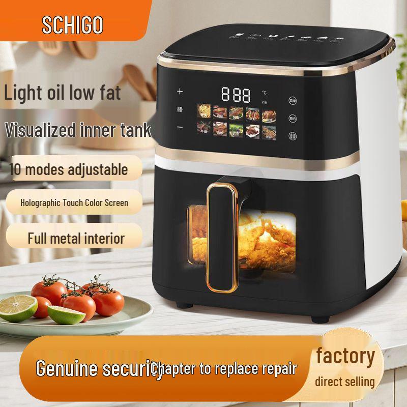 Elektrische Heißluftfritteuse mit großem Fassungsvermögen und Sichtfenster