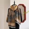 Landscape Landscape Oil Painting Autumn And Winter Long Thin National Style Scarf Women'S Air-Conditioned Room Imitation Cashmere Shawl Scarf