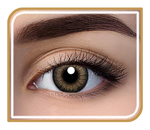 Aryan Quaterly (3 Month) Zero Power Colour Contact Lens (Pack Of 2 Lenses, SoftHazel)