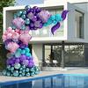 139pcs Mermaid Tail Balloon Arch Kit for Birthday Parties Bridal Showers Valentine's Day Summer Celebrations Decorating Supplies