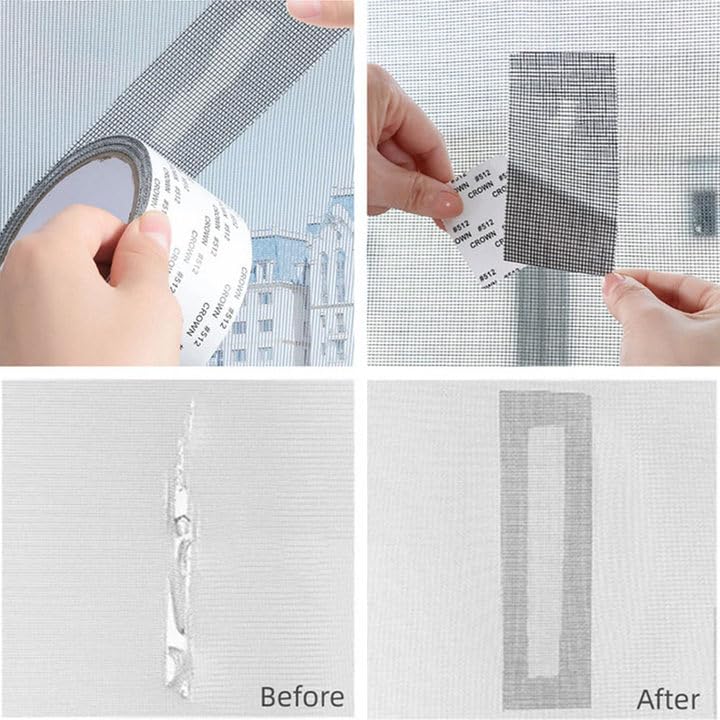 Tape Self Adhesive Window Screen Repair Patch Window Mosquito Net Repair Strong Anti-Insect Fly Mesh Broken Holes Repair